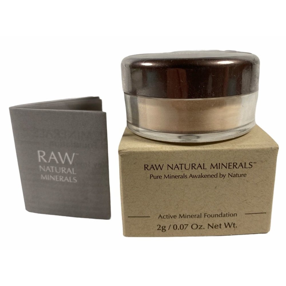RAW MINERALS FOUNDATION - LIGHT 1 - 0.07 oz 2 Grams Loose Powder - New Sealed!